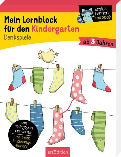 arsEdition | Mein Lernblock für den Kindergarten - Denkspiele | Lang, Hannah