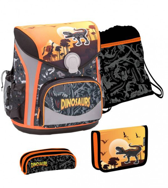 Belmil | Cool Bag Schulranzen Set 4 teilig Dino