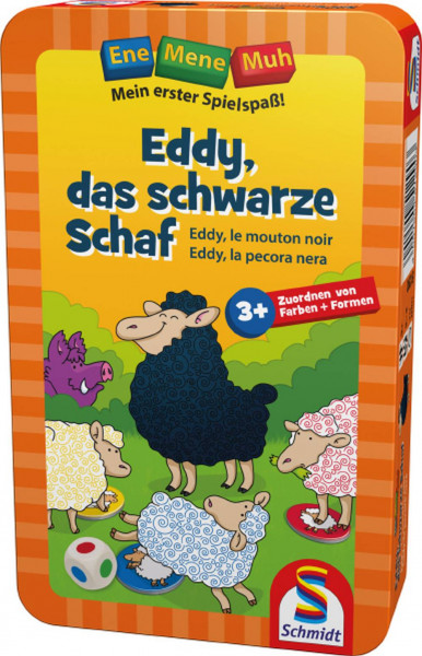 Schmidt-Spiele | Bring-Mich-Mit-Spiel in Metalldose | Ene Mene Muh, Eddy, das schwarze Schaf
