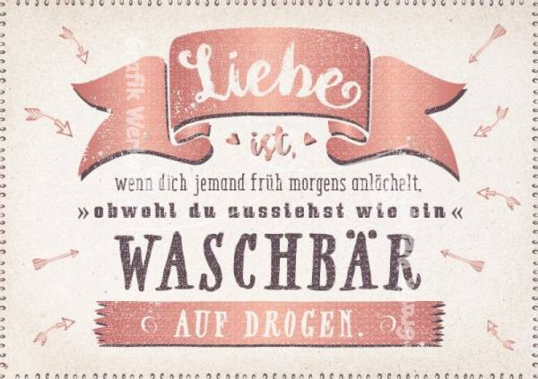 Grafik Werkstatt | Postkarte | Vintage | Liebe ist..
