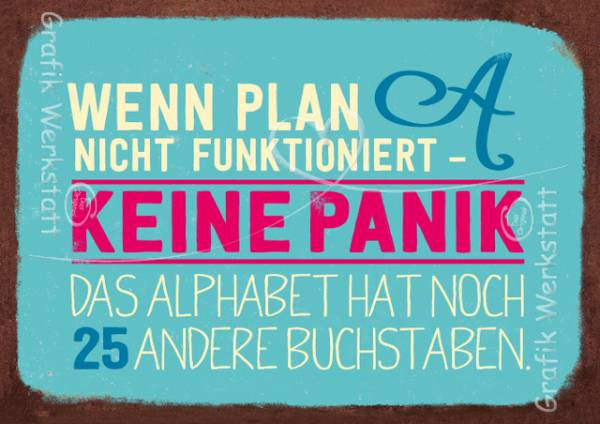 Grafik Werkstatt | Postkarte | VintageArt | Wenn Plan A