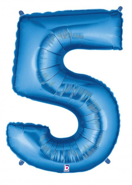Karaloon | Folienballon | Zahl 5 | blau