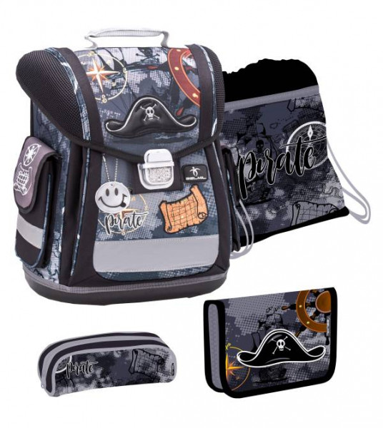Belmil | Sporty Schulranzen Set 4 - teilig Treasure Island