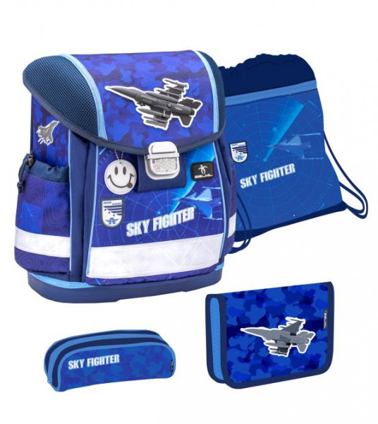 Belmil | Classy Schulranzen Set 4 - teilig Sky Fighter
