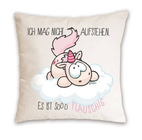 Nici | Kissen ICH MAG NICHT Baumwolle bedruckt, 37x37cm