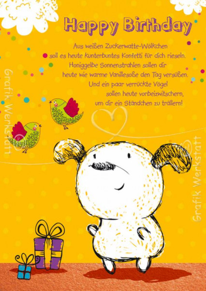 Grafik Werkstatt | Postkarte - Happy Birthday | 6337