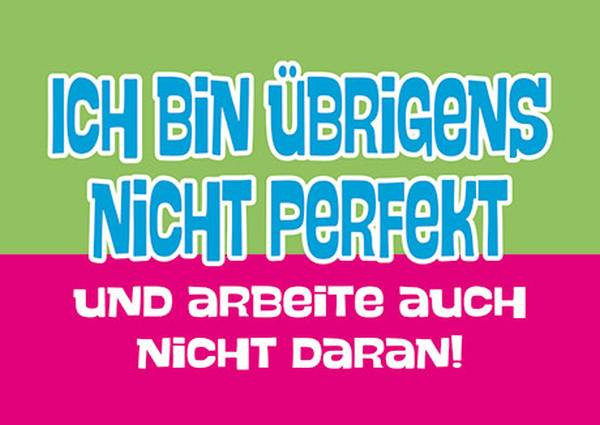 Rannenberg und Friends | Postkarte "Nicht Perfekt"