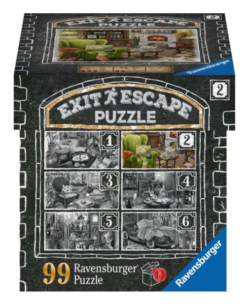 Exit Puzzle 2 in einer quadratischen Box 