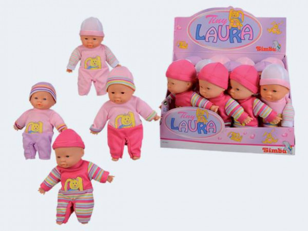 Simba | Weich-Baby 20cm Tiny Laura Glatzerle | 3-fach sortiert | 1 Stück
