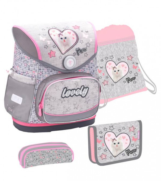 Belmil | Compact Schulranzen Set 4 - teilig Pussycat Love