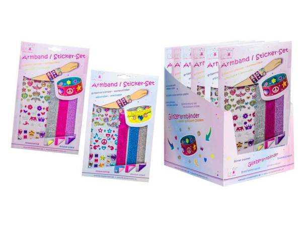 bb-Klostermann | Armband Set mit bunten Stickern | 1 Set, sortiert