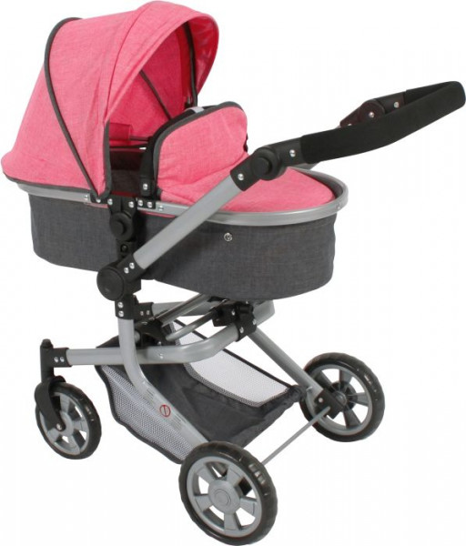 Bayer Siglinde | Kombi-Puppenwagen Mika Melange anth-pink | 595_41