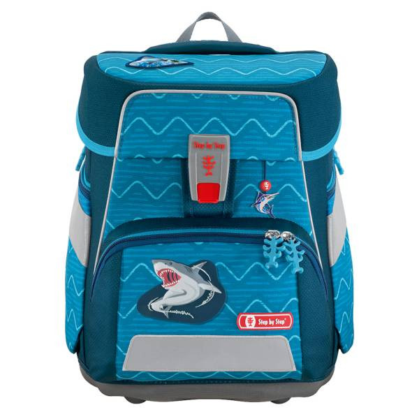 Step by Step | SPACE Schulranzen-Set Angry Shark, 5-teilig