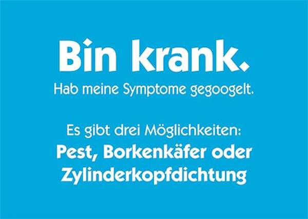 Rannenberg und Friends | Postkarte "Bin krank"