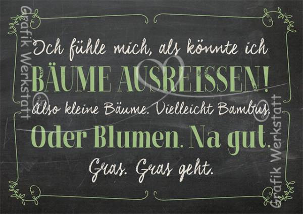 Grafik Werkstatt | Postkarte | VintageArt | Bäume ausreissen!