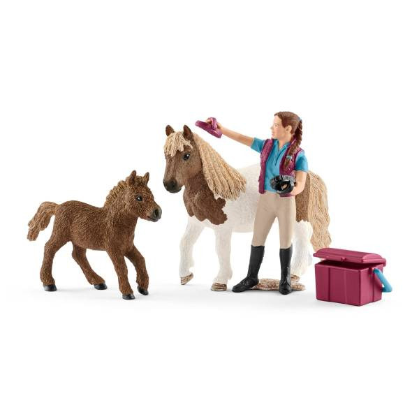 Schleich | Pferdepflegerin mit Shettys | 42362