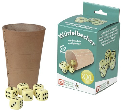 Nürnberger-Spielkarten-Verlag | Würfelbecher Leder -eXtra cLassic u. 6 W | 6021