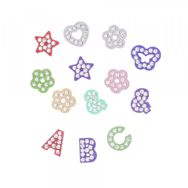 Angel Bliss | Farbiger Schmuckanhänger für Charm Armband | Buchstabe A | mit Strasssteinen