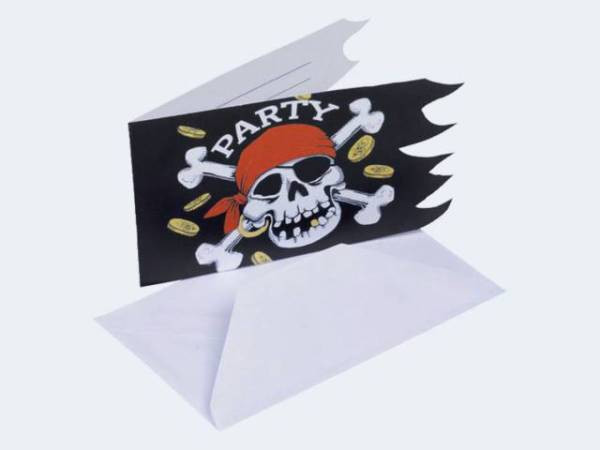Amscan | 6 Einladungskarten Pirat