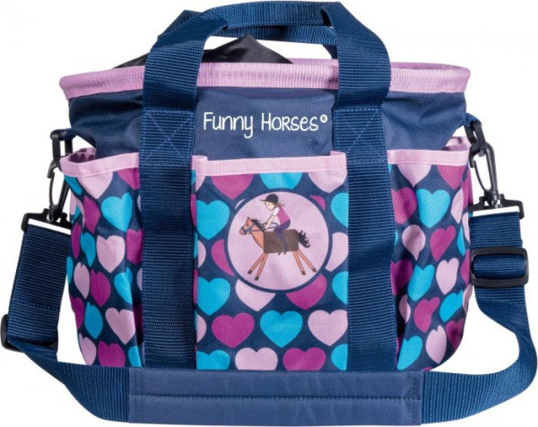 Putztasche -Funny Horses Hearts- dunkelblau | 137686900.0001
