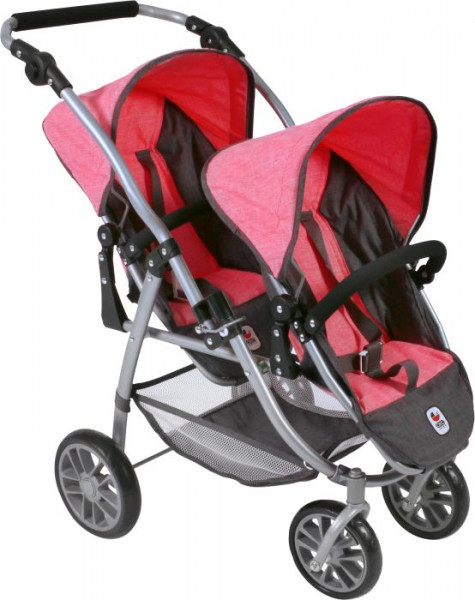 Bayer Siglinde | Pu-Tandembuggy VARIO Melange anth.-pink | 689_41