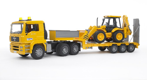 Bruder | MAN TGA Tieflader mit JCB 4CX Baggerlad | 2776