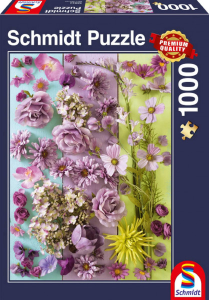 Schmidt-Spiele | Puzzle Standard 1.000 Teile | Violette Blüten