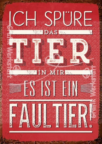 Grafik Werkstatt | Postkarte | Vintage | Ich spüre das Tier in mir