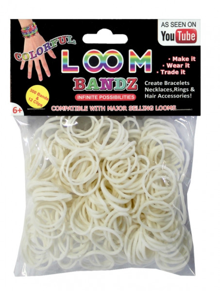 Loom Bandz | 300 Ringe | Weiß