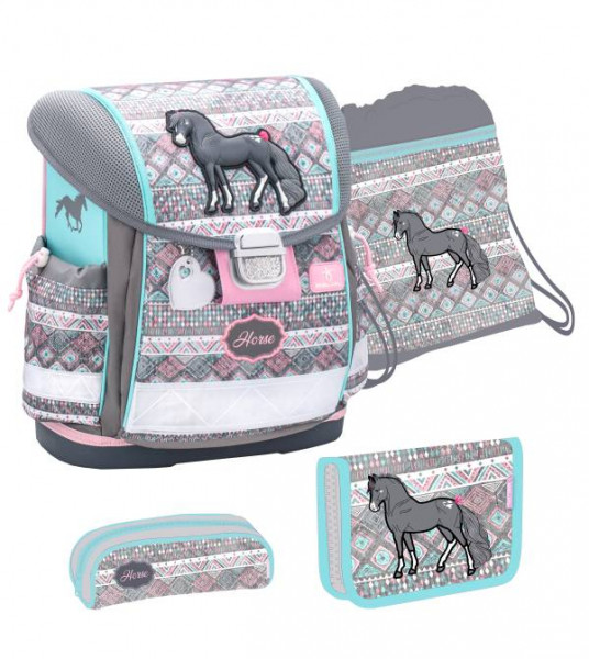Belmil | Classy Schulranzen Set 4 - teilig Horse