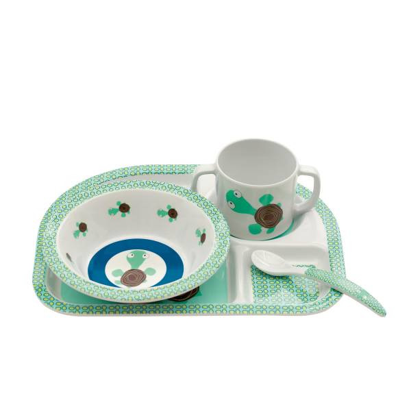 Lässig | Dish Set Melamine/Silicone | Wildlife Turtle | LDISHS190