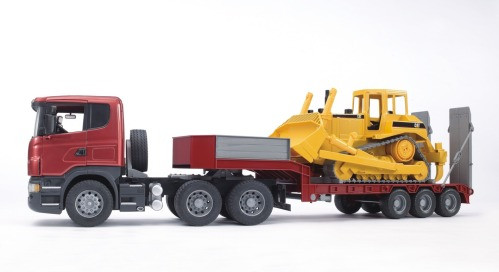bruder | Scania R-Serie LKW mit Tieflader | 03555