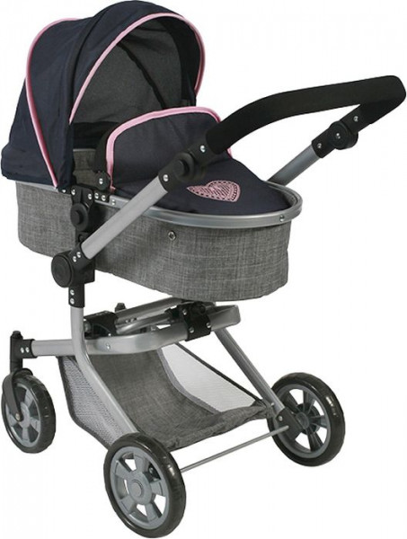Bayer Siglinde | Kombi-Puppenwagen Mika Melange Navy-Grau | 595_26