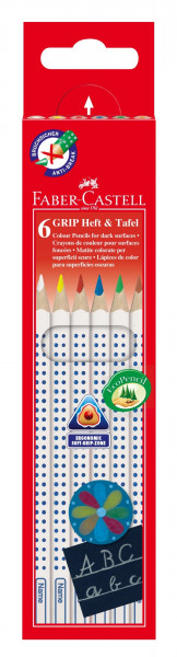 Faber-Castell | Buntstift GRIP Heft + Tafel 6er Etui | 113210