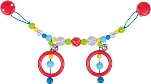 Gollnest | Kinderwagenkette rote Perle mit weißen | 736580