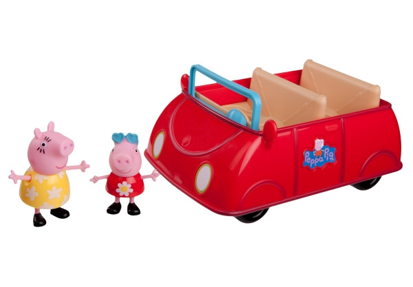 Jazwares | Peppa großes rotes Auto m. 2 Figuren | PEP0499