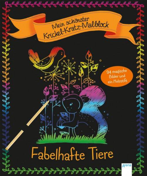 Arena | M.Krickel-Kratz-Malblock Fabelhafte Tier | 71235-2