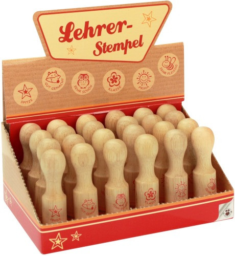 Trendhaus | Holz-Lehrerstempel 6-fach sort. | 932112