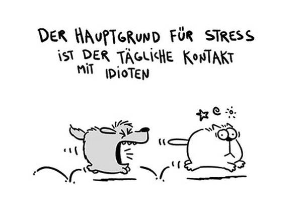 Rannenberg und Friends | Postkarte "Hauptgrund für Stress"