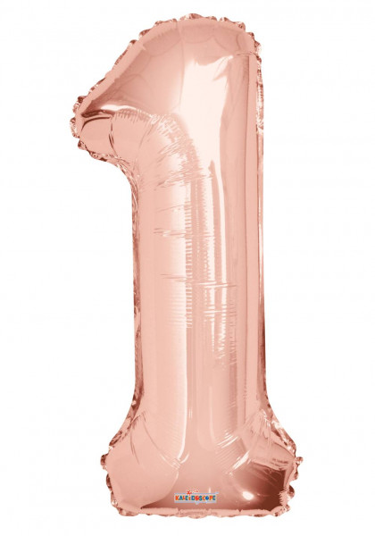 Karaloon | Folienballon | Zahl 1 | rosegold