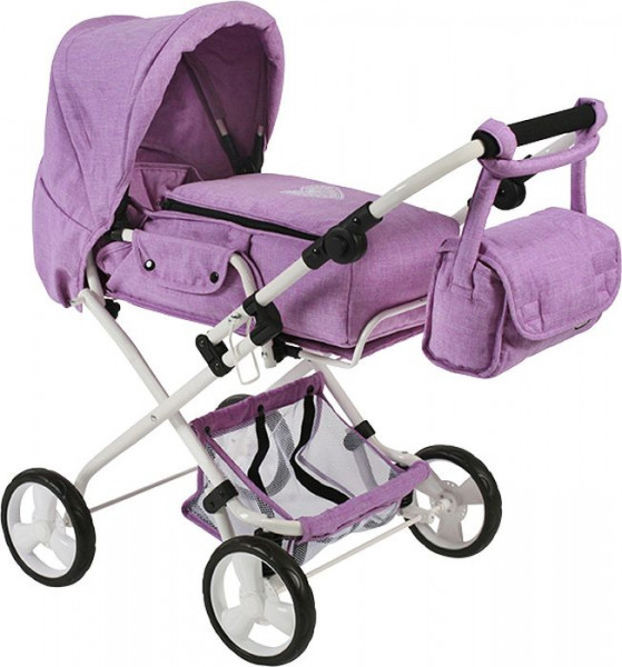 Bayer Siglinde | Kombi-Puppenwagen Bambina Melange Fliede | 586T35