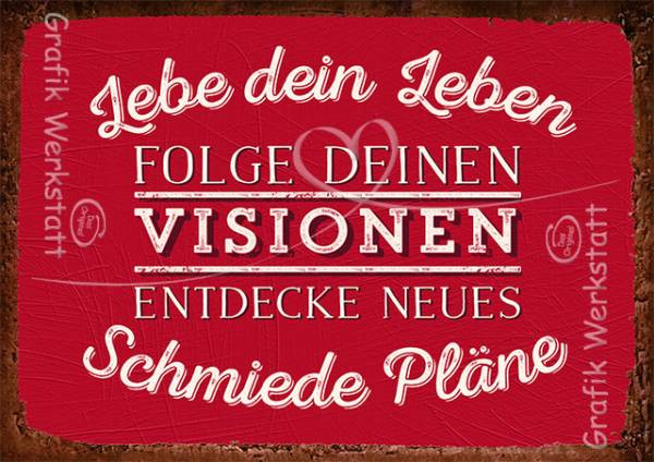 Grafik Werkstatt | Postkarte | VintageArt | Lebe dein Leben