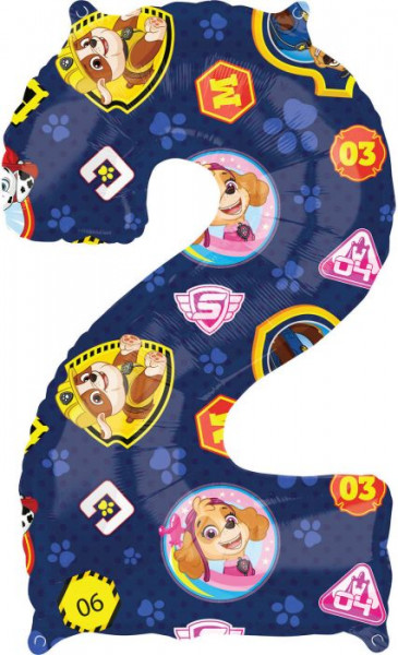 Amscan | PAW Folienballon Zahl 2 ca.66cm | 4213601