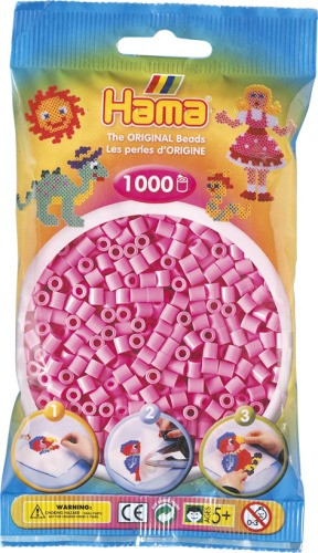 Dan Import | HAMA Perlen pastell pink 1.000Stück | 207-48