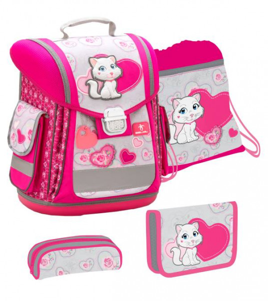 Belmil | Sporty Schulranzen Set 4 - teilig Pussycat