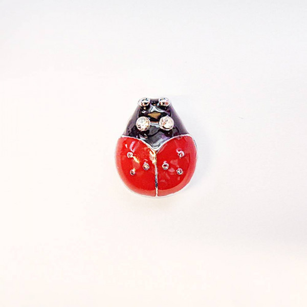 Angel Bliss | silberner Schmuckanhänger für Charm Armband | Marienkäfer rot