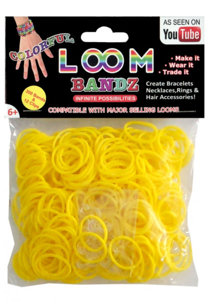 Loom Bandz | 300 Ringe | Gelb