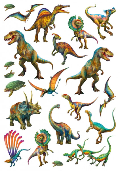 Schmidt-Spiele | Kinderpuzzle Standard 150 Teile (+ Zusatz) | Wilde Dinos, 150 Teile, mit add on (Tattoos Dinosaurier)