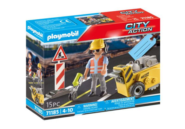 Playmobil | Bauarbeiter mit Kantenfräser | 71185