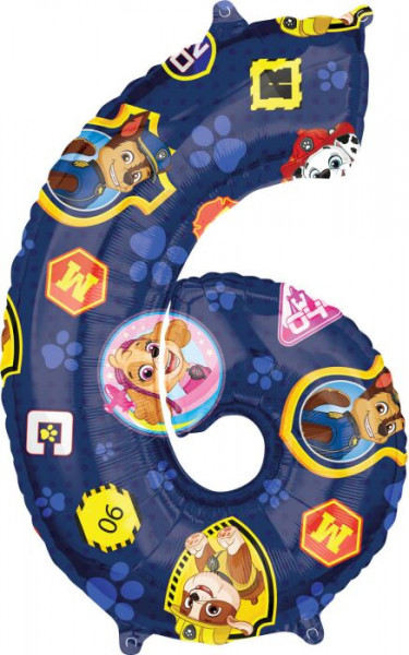 Amscan | PAW Folienballon Zahl 6 ca.66cm | 4214001